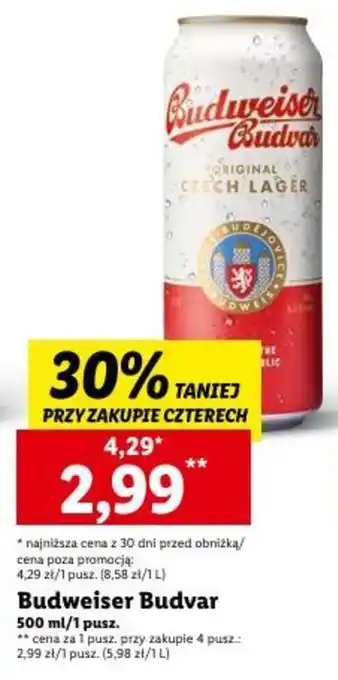 Lidl Budweiser Budvar 500 ml oferta