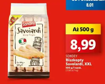 Lidl SONDEY Biszkopty Savoiardi, XXL 500 g oferta