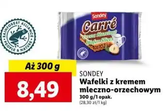 Lidl SONDEY Wafelki z kremem mleczno-orzechowym 300 g oferta