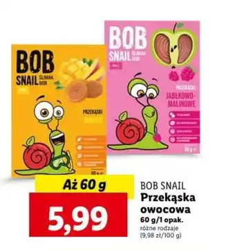 Lidl BOB SNAIL Przekąska owocowa 60 g oferta