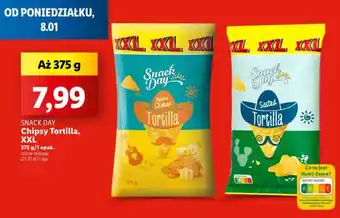 Lidl SNACK DAY Chipsy Tortilla, XXL 375 g oferta