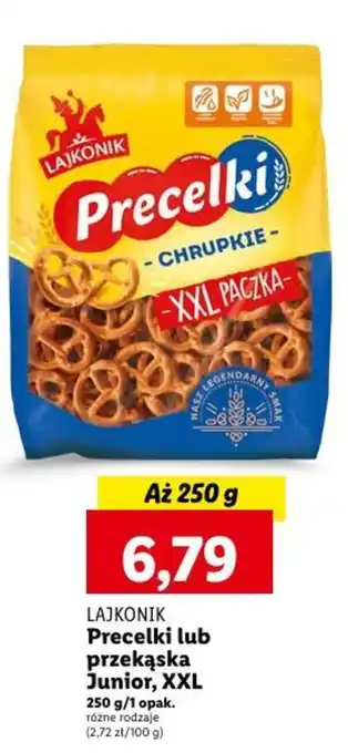 Lidl LAJKONIK Precelki lub przekąska Junior, XXL 250 g oferta