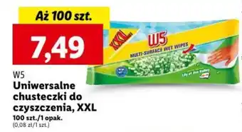 Lidl W5 Uniwersalne chusteczki do czyszczenia, XXL 100 szt. oferta