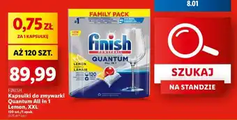 Lidl FINISH Kapsułki do zmywarki Quantum All in 1 Lemon, XXL 120 szt. oferta