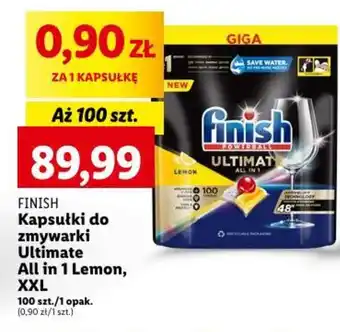 Lidl FINISH Kapsułki do zmywarki Ultimate All in 1 Lemon, XXL 100 szt. oferta