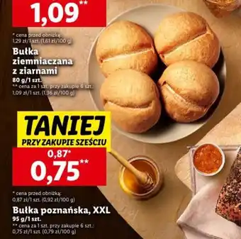 Lidl Bułka poznańska, XXL 95 g oferta