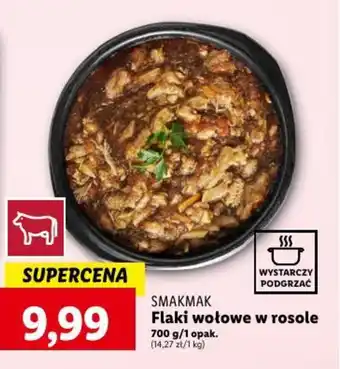 Lidl SMAKMAK Flaki wołowe w rosole 700 g oferta