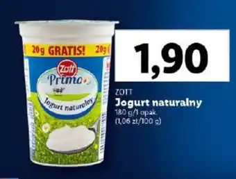 Lidl ZOTT Jogurt naturalny 180 g oferta