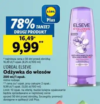 Lidl L'OREAL ELSEVE Odżywka do włosów 200 ml oferta
