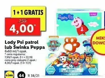 Lidl Lody psi patrol 1 OPAK 6 SZT 60 ML oferta