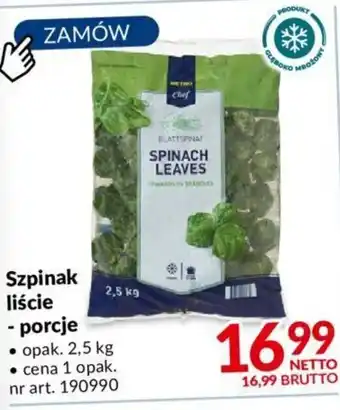 Makro Szpinak liście - porcje oferta