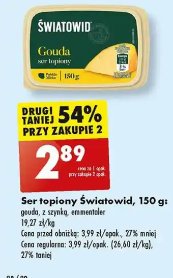 Biedronka Ser topiony światowid oferta