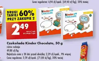 Biedronka Czekolada kinder chocolate oferta