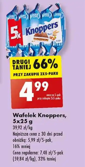 Biedronka Wafelek knoppers oferta