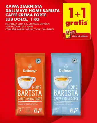 Biedronka KAWA ZIARNISTA DALLMAYR HOME BARISTA CAFFÈ CREMA FORTE LUB DOLCE, 1 KG oferta