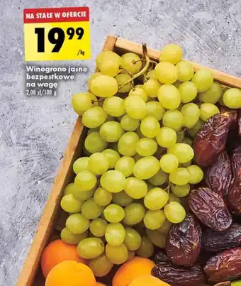 Biedronka Winogrono jasne bezpestkowe na wagę 1 kg oferta