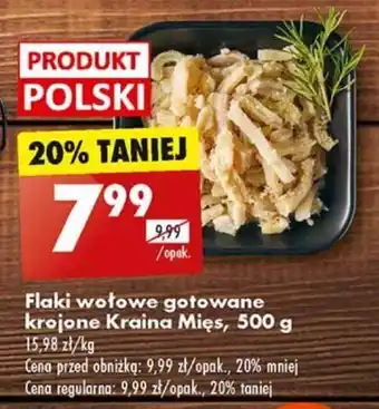 Biedronka Flaki wołowe gotowane krojone Kraina Mięs, 500 g oferta