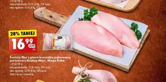 Biedronka świeży filet z piersi kurczaka pakowany próżniowo Kraina Mięs, Mega Paka 1 kg oferta