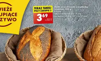 Biedronka Chleb nowodworski z maślanką i makiem, 450 g oferta