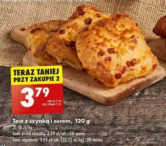 Biedronka Tost z szynką i serem, 120 g oferta