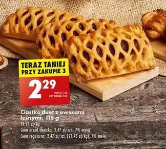 Biedronka Ciastko duet z owocami leśnymi, 115 g oferta