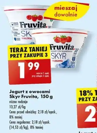Biedronka Jogurt z owocami Skyr Fruvita, 150 g oferta