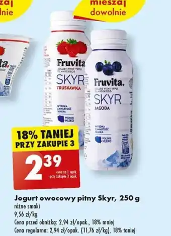 Biedronka Jogurt owocowy pitny Skyr, 250 g oferta