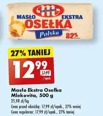 Biedronka Masło Ekstra Osełka Mlekovita, 500 g oferta