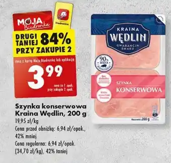 Biedronka Szynka konserwowa Kraina Wędlin, 200 g oferta
