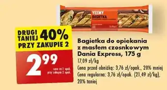 Biedronka Bagietka do opiekania z masłem czosnkowym Dania Express, 175 g oferta