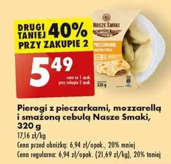 Biedronka Pierogi z pieczarkami, mozzarellą i smażoną cebulą Nasze Smaki, 320 g oferta