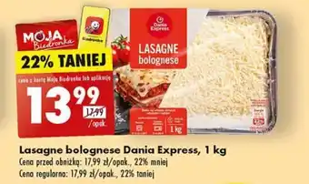 Biedronka Lasagne bolognese Dania Express, 1 kg oferta