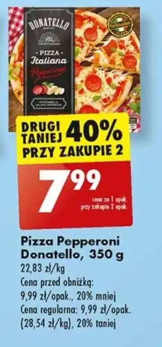Biedronka Pizza Pepperoni Donatello, 350 g oferta