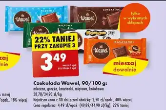 Biedronka Czekolada Wawel, 90/100 g oferta