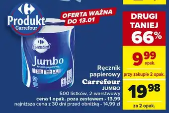 Carrefour Ręcznik papierowy Carrefour JUMBO oferta