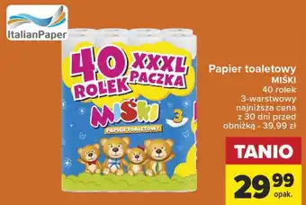 Papier toaletowy MIŚKI 40 rol.