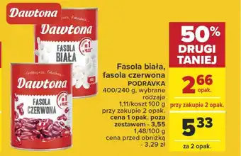 Carrefour Fasola biała, fasola czerwona PODRAVKA 400/240 g oferta