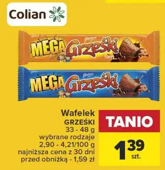 Carrefour Wafelek GRZEŚKI 33-48 g oferta