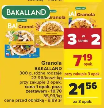 Carrefour Granola BAKALLAND 300 g oferta