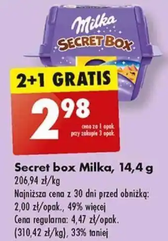Biedronka Secret box Milka, 14,4 g oferta