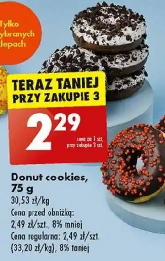 Biedronka Donut cookies, 75 g oferta