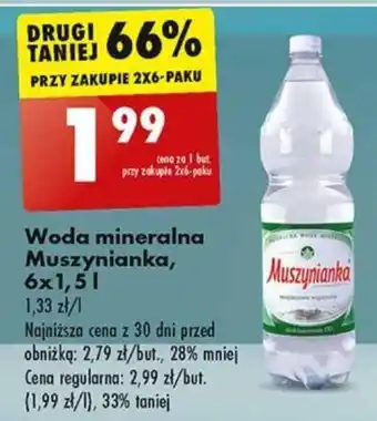 Biedronka Woda mineralna Muszynianka, 6x1,5 L oferta