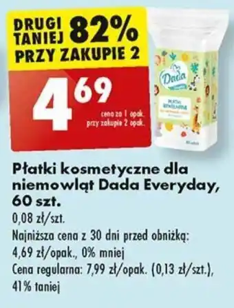 Biedronka Płatki kosmetyczne dla niemowląt Dada Everyday, 60 szt. oferta