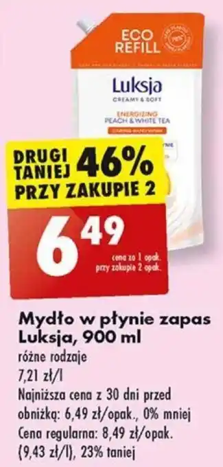 Biedronka Mydło w płynie zapas Luksja, 900 ml oferta