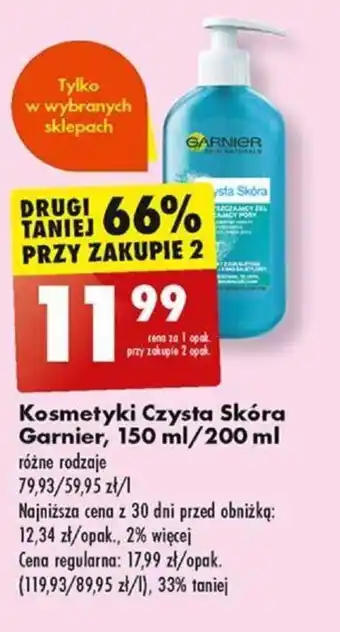 Biedronka Kosmetyki Czysta Skóra Garnier, 150 ml/200 ml oferta