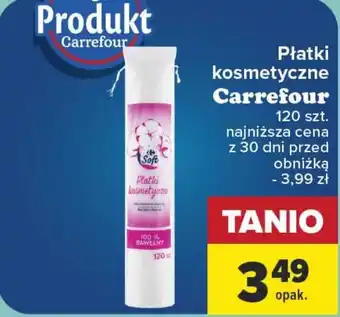 Carrefour Płatki kosmetyczne Carrefour 120szt oferta