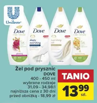 Carrefour Żel pod prysznic DOVE 400-450ml oferta