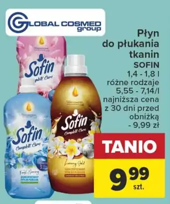 Carrefour Płyn do płukania tkanin SOFIN 1,4-1,8l oferta