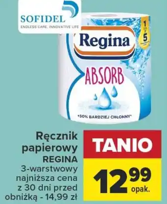 Carrefour Ręcznik papierowy REGINA oferta
