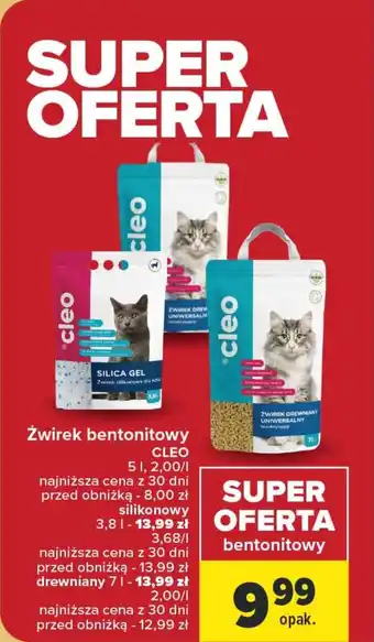 Carrefour Żwirek bentonitowy CLEO 5l oferta